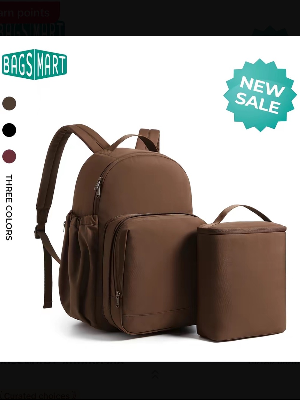 BagsMart | Commuter Backpack with Detachable Insulated Lunch Pouch